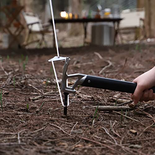 TRIWONDER Tent Stakes Heavy Duty Camping Stakes Forged Steel Tent Pegs Nails Outdoors Solid Stakes with Reflective Rope and Carrying Bag (30cm - 6 Pack)