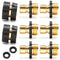 No-Leaks Pressure Washer Garden Hose Quick Connect Set, 6 Male Connects + 2 Female Connects