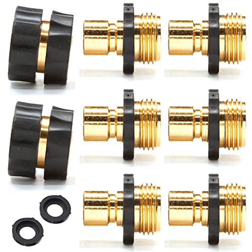 No-Leaks Pressure Washer Garden Hose Quick Connect Set, 6 Male Connects + 2 Female Connects