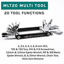 VeloChampion MLT20 20 Function Professional CNC Machined Multi Tool ideal for Road Bikes, Mountain Bikes & Hybrid Bikes with Protective Neoprene Carry Case