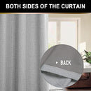 100% Blackout Shield Linen Blackout Curtains 108 Inches Long 2 Panels Set, Clip Rings/Rod Pocket Blackout Curtains No Light, Black Out Curtains & Drapes for Bedroom, 50 inches Wide Each Panel, Grey