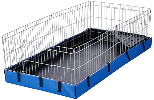 Amazon Basics Indoor-Outdoor Small Pet Habitat Cage with Canvas Bottom, Blue