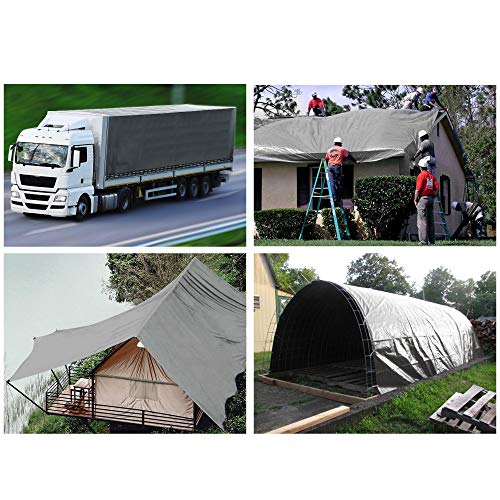 Yescom 40x50ft Heavy Duty Reinforced Poly Tarp Waterproof Tarpaulin 10-mil Ground Sheet Camping Tent Cover with Eyelets