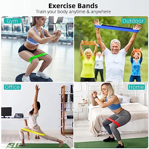 E&A Resistance Bands-Set of 5 -Exercise & Fitness Bands with 5 Different Resistance Levels for Workout,Stretching,Gym, Yoga, Home