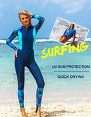 Full Body Scuba Rash Guard Dive Skin UV Swimwear Sport Skins for Men Women, Long Sleeve One Piece Front Zipper Diving Wetsuit for Surfing Swimming Snorkeling Canoeing