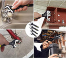 Zeguard Sharp-tec Adjustable Spanner Set, Wide Jaw Opening Adjustable Wrench, Plumbing Tools for Plumbers, 6"+8"+10"+12"
