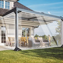 FoundGo 3' x 6' Clear Tarps Heavy Duty PVC Vinyl 20 Mil Thick Tarpaulin, Glass Tarpaulin with Metal Grommets, Protects Against Water, UV-Ray, Tear, Cold Weather Resistan for Greenhouse Balcony Garden