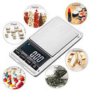 Digital Precision Gram Scale, 0.001oz/0.01g 500g Mini Pocket Scale, Portable Electronic Weight Jewelry Scales, Tare, Auto Off, Stainless Steel, White Backlit Display