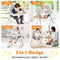 BABY JOY 3 in 1 Wooden Baby Highchair, Rocking Chair/Booster Seat/Toddler Chair Infant Dining Chairs w/Double Removable Tray, 3-Point Seat Belt & Removable Cushion (Gray)