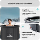 Ice Bath Tub Outdoor, Large Cold Water Therapy Ice Recovery Pod with Lid, All-Weather Cover, Portable Adult Ice Bath for Outside Cold Plunge