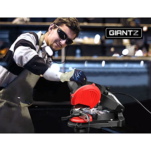 Giantz Chainsaw Sharpener, 230W Electric Multi-Purpose Chain Saw Sharpening Chainsaws Tool Grinder Tools, Bench Top Mount Adjustable Scale 4 Grinding Discs 13 x 24 x 30cm