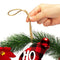 com-four® Christmas Wreath with Santa Claus Door Wreath Christmas Advent Wreath Christmas Decoration Diameter Approx. 35 cm