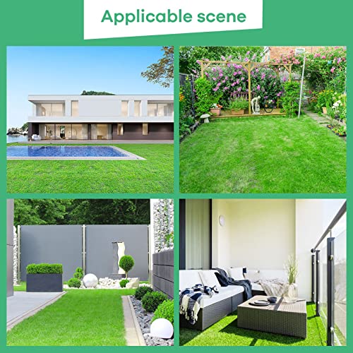 Artificial Grass Synthetic Turf 10SQM 1x10m Roll Lawn Fake Olive Faux Plastic Yarn Mat Flooring Carpet Decor 15mm 10 Pins