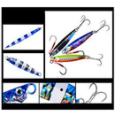 5 Pcs Fishing Lures Kit,Fishing Metal Lures, Multi-Function Blade Baits,All-Purpose Metal Minnow with Tail Spinner, Long Cast and Wild Acting Micro Jigging Spoon, Surf Fishing Bass Jigs