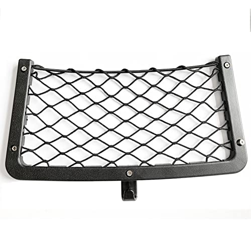 Car Campervan Storage Nets 4pcs, Elastic Mesh Van Net Pocket with Plastic Frame, Suit for Caravan Motorhome Boat Storage Solutions Accessories (Black)