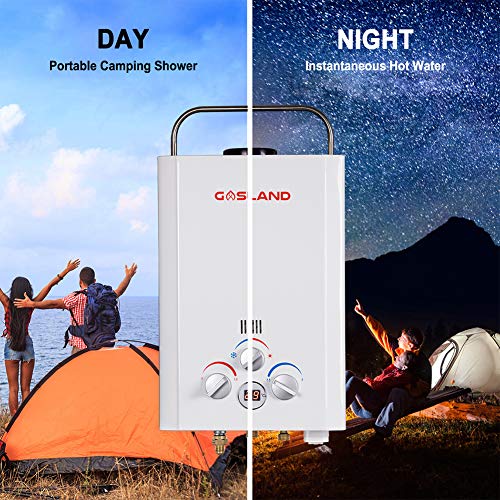 GASLAND Portable Gas Hot Water Heater Camping Instant Shower Outdoor RV 4WD