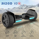 RIDEO 8.5 inch All Terrain Off Road Hoverboard Self Balance Scooter with Bluetooth Speaker LED Light