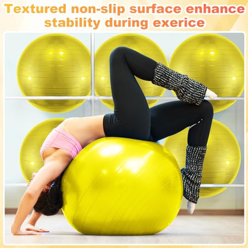 Yoga Ball Exercise Ball - Anti-Slip and Anti-Burst Workout Ball, Birthing  Ball Fitness Ball with Quick Pump, Balance Ball Chair for Stability