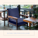 Huwena 6 Pcs Outdoor Deep Seat Chair Cushions Waterproof Patio Chair Cushions Set, Outdoor Cushions for Patio Furniture Replacement, Removable Back Cushion for Chair Sofa Couch(Navy Blue)