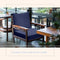 Huwena 6 Pcs Outdoor Deep Seat Chair Cushions Waterproof Patio Chair Cushions Set, Outdoor Cushions for Patio Furniture Replacement, Removable Back Cushion for Chair Sofa Couch(Navy Blue)