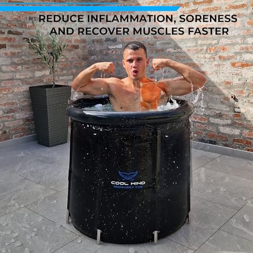 Ice Bath Tub for Athletes - Cold Plunge Tub Outdoor and Indoor - Cold Plunge Barrel for Muscle Recovery - Portable Ice Bath Tub for Cold Water Therapy - Ice Bath Tub for Adults With Lid by Cool Mind