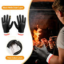 Janmercy 200 Pcs Disposable BBQ Gloves with 4 Pairs Cotton Liners Grilling Gloves BBQ Cooking Gloves(Black, White, Large)