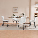 Kidol & Shellder White Leather Dining Chairs Set of 2 with Soft Cushion,Loads Up to 300lbs,8mins to Assemble