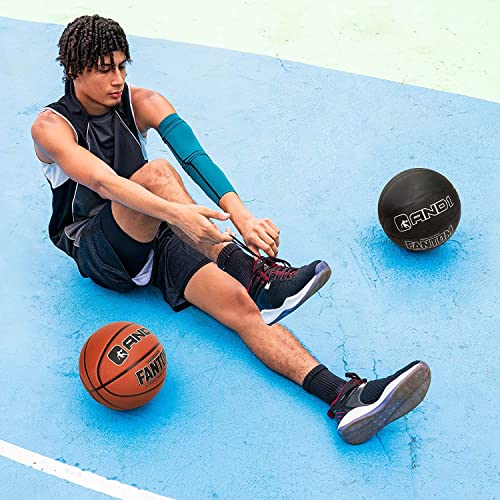 AND1 Fantom Rubber Basketball - Official Size Streetball, Made for Indoor and Outdoor Basketball Games - Air Sold (Pump Not Included), Orange, Size 7