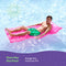 SEWANTA Wave Mats 90” X 34” [Set of 2]. Inflatable Pool Rafts for Adults - Pool Floats with Headrest - Inflatable Pool Lounger, (Color May Vary, Pink/Green/Yellow) Gift Set Bundled with 2 Duckie