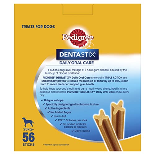 Pedigree Dentastix, Dog Dental Treat, Large Dog, 56 sticks