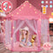 Princess Tent with Rug & Led Star Lights,Princess Castle Play Tent for Girls Kids or Toddlers, Kids Large Playhouse for Indoor and Outdoor Games,Birthday for 3/4/5/6/7/8/9 Year Old