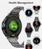 Smart Watch for Women with Make/Answer Call IP67 Waterproof Fitness Activity Tracker 1.32" HD Touchscreen Compatible iOS Android Fashion Smartwatches Black Diamond Stainless Steel Watch