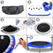 SereneLife Portable & Foldable Trampoline - 40" in-Home Mini Rebounder with Adjustable Handrail, Fitness Body Exercise - SLSPT409, Blue