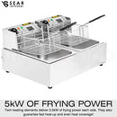 Commercial Deep Fryer Electric 20 Litre - Double Chip Fryer