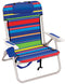 Rio Beach Big Boy 4-Position 13" High Seat Backpack Beach or Camping Folding Chair, Pop Surf Stripes