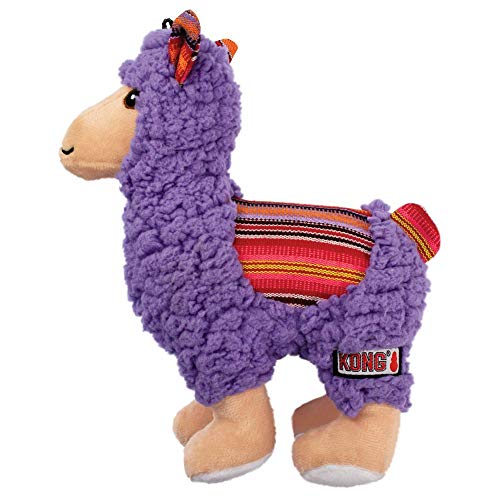 KONG - Sherps Llama - Indoor Cuddle Squeaky Plush Dog Toy - for Medium Dogs