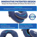 BCOZZY Chin Supporting Travel Pillow- Keeps The Head from Falling Forward - Comfortably Supports The Head, Neck and Chin in Any Sitting Position. Adult Size, Navy