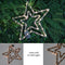 SHATCHI Christmas Star Silhouette LED Hemp Rope Lights Xmas Decoration Battery Operated Holiday Garden Home Wall Room Hanging Décor, Brown, Large