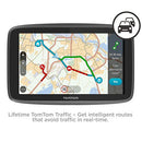 TomTom Car Sat Nav GO 620, 6 Inch with Handsfree Calling, Siri, Google Now, Updates via WiFi, Lifetime Traffic via Smartphone and World Maps, Smartphone Messages, Capacitive Screen, Black