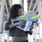 NERF Hyper Mach-100 Fully Motorized Blaster, 80 Hyper Rounds, Eyewear, Up to 110 FPS Velocity, Easy Reload, Holds Up to 100 Rounds
