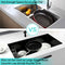 Zeesink Black Kitchen Sink 32" X 18",Double Bowl Kitchen Sink,Low Divide Undermount Kitchen Sink,Black Undermount Double Sink,50/50 Double Bowl 16 Gauge Stainless Steel Kitchen Sink