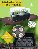 120 Cells Seedling Starter Tray kit, 10 Pack Seed Starting with Humidity Dome and Base Vented Trays for Greenhouse Gardens, Adjustable Plant Starter Kit, Mini Propagator for Germination (GreenNew)