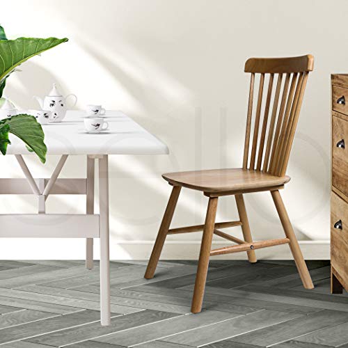 Levede 2X Dining Chairs Kitchen Windor Chair Natural Wood Cafe Lounge Seat Oak