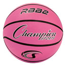 Champion Sports Rubber Junior Basketball, Heavy Duty - Pro-Style Basketballs, and Sizes - Premium Basketball Equipment, Indoor Outdoor - Physical Education Supplies (Size 5, Pink) (RBB2PK)