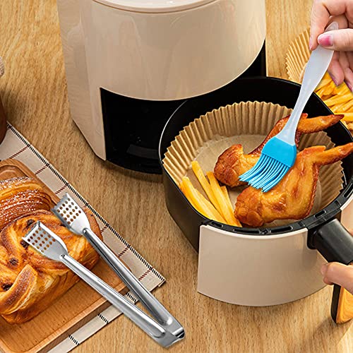 100pcs Air Fryer Disposable Paper Liner,on-Stick Disposable Air Fryer Liners in Round,Baking Paper for Air Fryer Oil-Proof, Parchment Paper