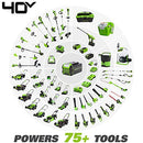 Greenworks 40V 12" Cordless Compact Chainsaw (Great for Storm Clean-Up, Pruning, and Camping), 2.0Ah Battery and Charger Included