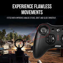 MSI Force GC30V2 Wireless Gaming Controller, Dual Vibration Motors, Dual Connection Modes, Interchangable D-Pads, Compatible with PC & Android