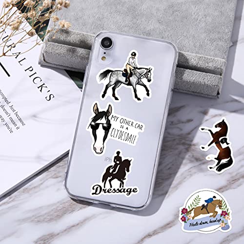 100pcs Horse Stickers Decals, Horse Riding Vinyl Stickers for Water Bottle Laptop Skateboard Car Helmet Luggage, Perfect Horse Gifts for for Adults Teens Kids