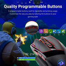 Redragon M801 Gaming Mouse LED RGB Backlit MMO 9 Programmable Buttons Mouse with Macro Recording Side Buttons Rapid Fire Button 16000 DPI for Windows PC Gamer (Wireless, Black)