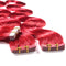 Hair2heart 2.5g x 10 Tapes Wavy Human Hair Extension, Red, 50 cm Length